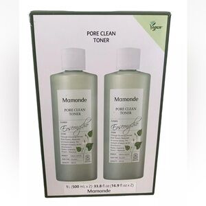 NEW Sealed Mamonde Pore Clean Toner 1L (33.8 Oz.) Two-Pack Box Eoseongcho Flower